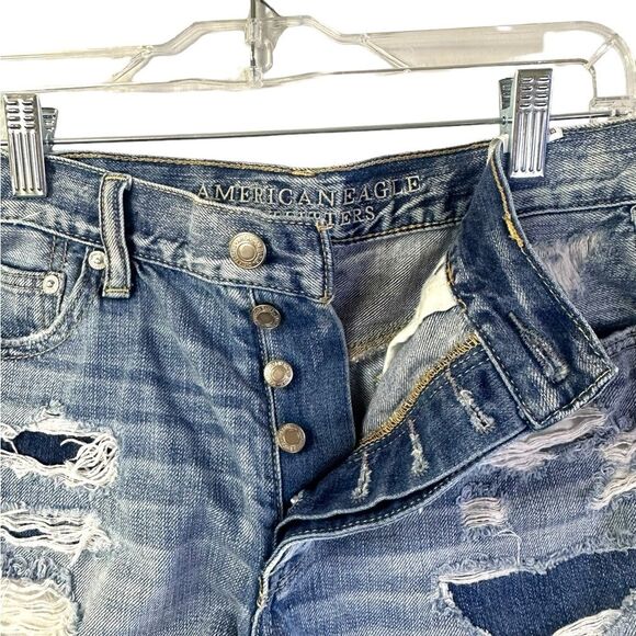 American Eagle Vintage Hi Rise Festival Jean Short shorts Distressed Size 6 - Picture 5 of 9